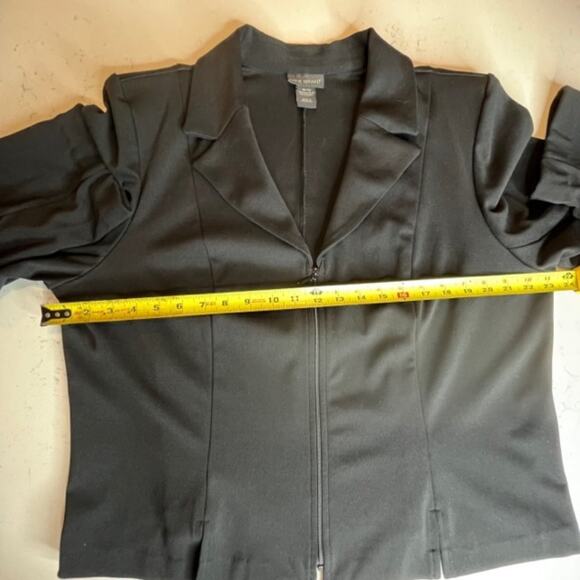 Lane Bryant Sz 18/20 A-Line Zip Up Suit Jacket Black - Picture 9 of 13